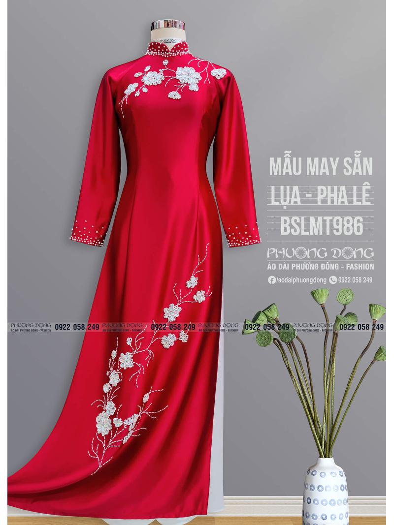 Áo Dài Bà Sui Lụa Thêu Kết Pha Lê BSLMT986